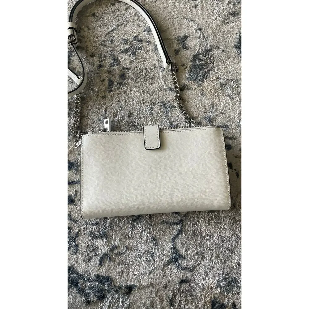DKNY Bryant Small Crossbody Graffiti print on white bag WOC